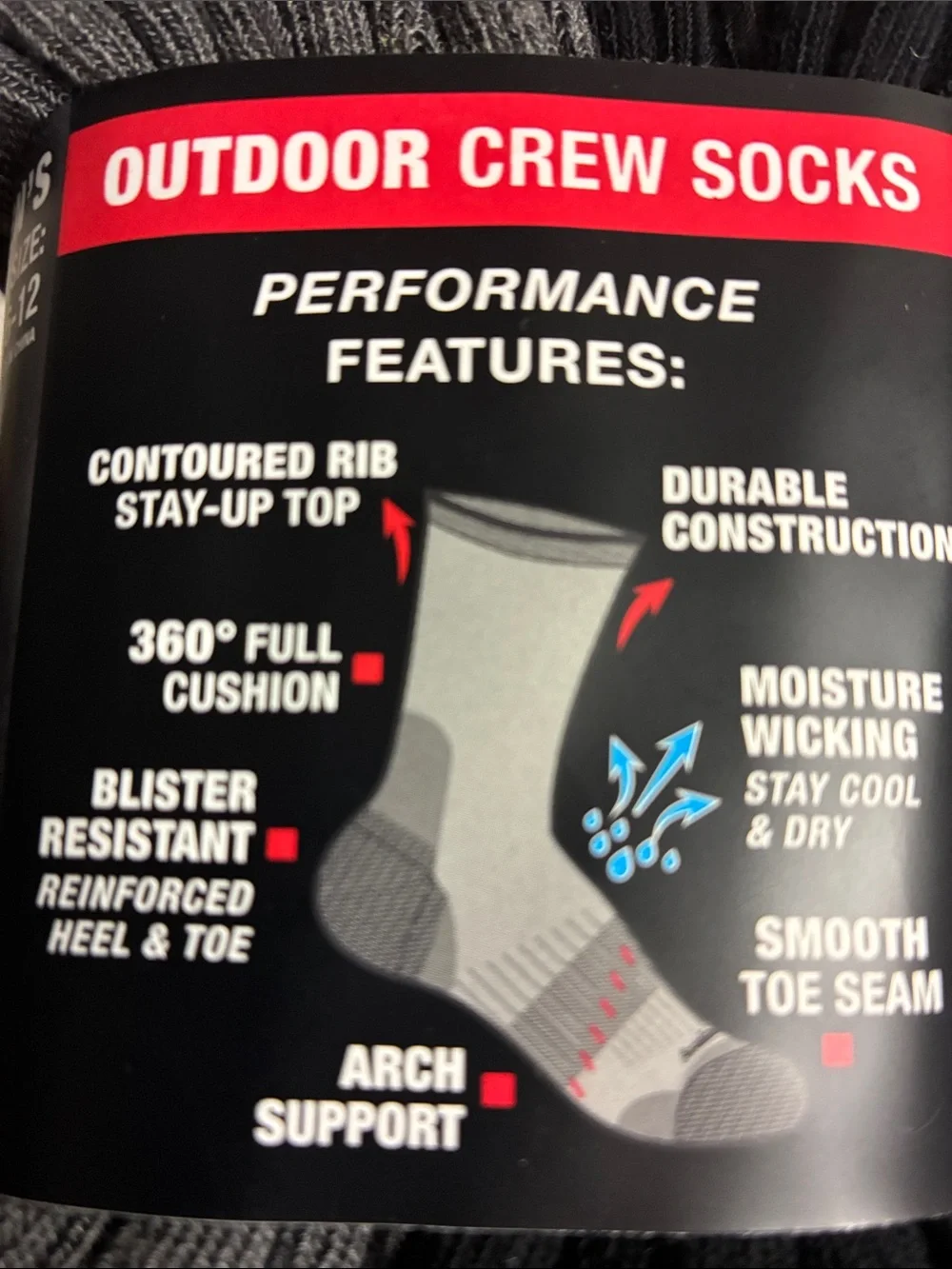 Avalanche Heathered Navy Crew Socks - Pack of 4